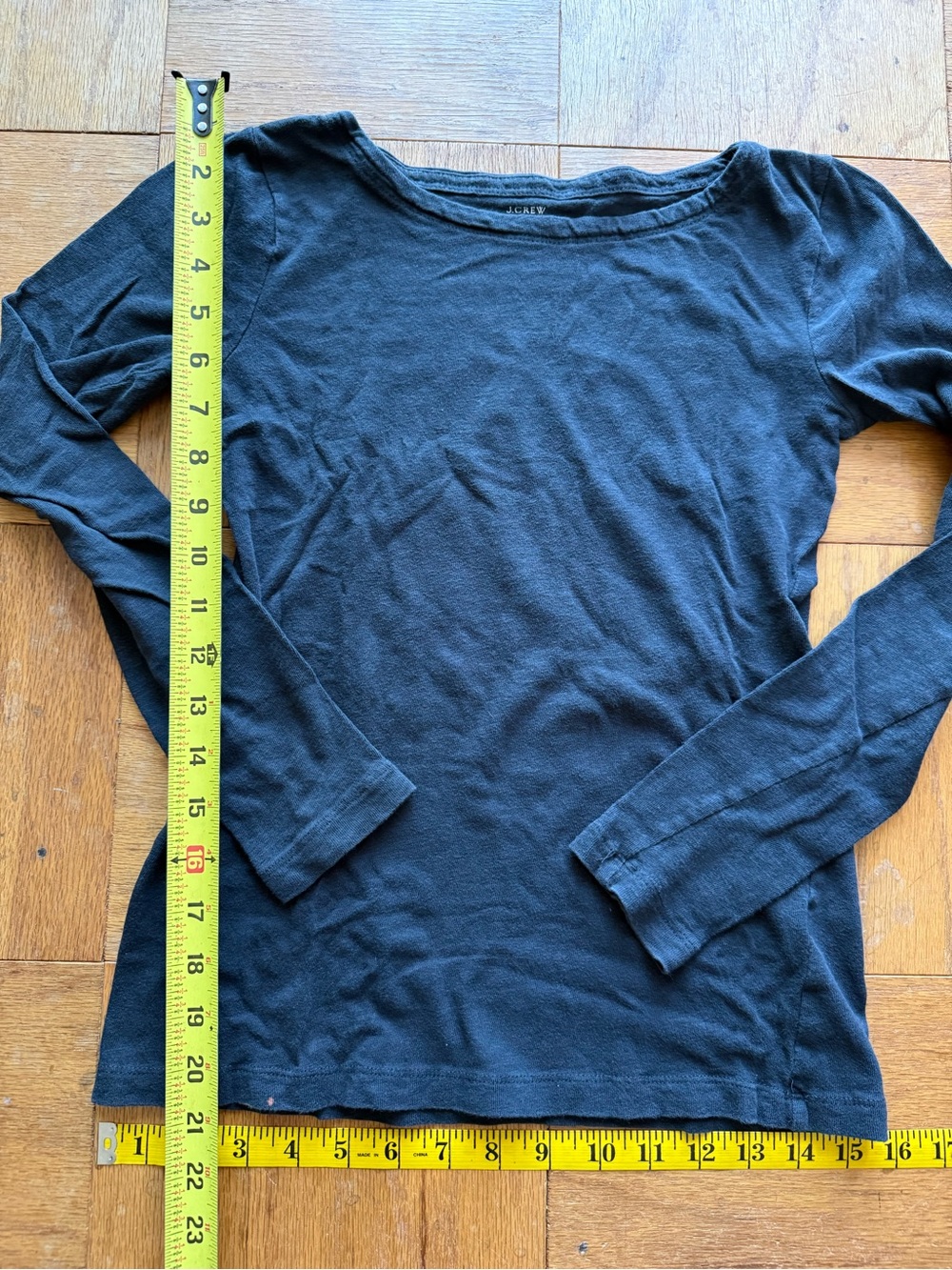 J Crew Boatneck Painter Tee Top Size XS Navy Blue Knit Shirt Cotton